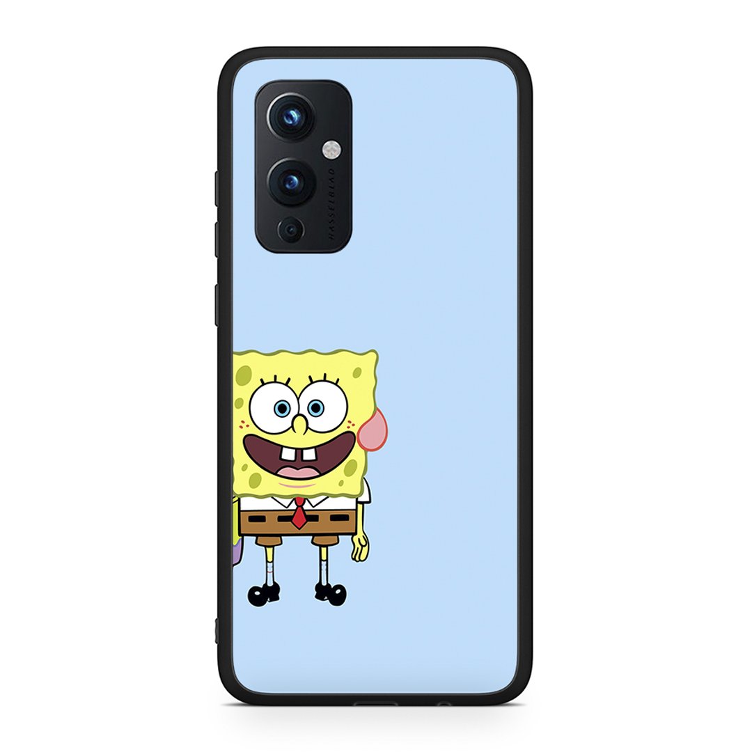 OnePlus 9 Friends Bob θήκη από τη Smartfits με σχέδιο στο πίσω μέρος και μαύρο περίβλημα | Smartphone case with colorful back and black bezels by Smartfits