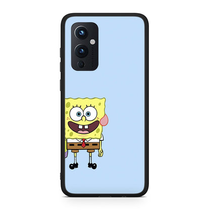 OnePlus 9 Friends Bob θήκη από τη Smartfits με σχέδιο στο πίσω μέρος και μαύρο περίβλημα | Smartphone case with colorful back and black bezels by Smartfits