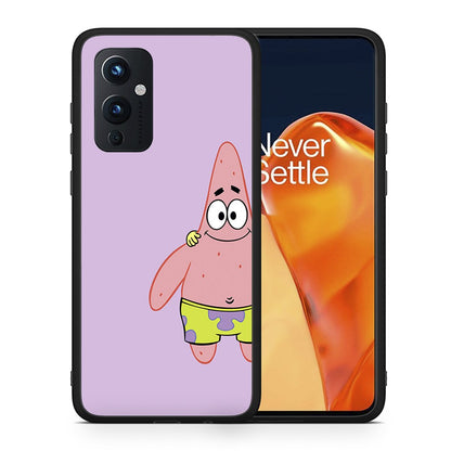 Θήκη OnePlus 9  Friends Patrick από τη Smartfits με σχέδιο στο πίσω μέρος και μαύρο περίβλημα | OnePlus 9  Friends Patrick case with colorful back and black bezels