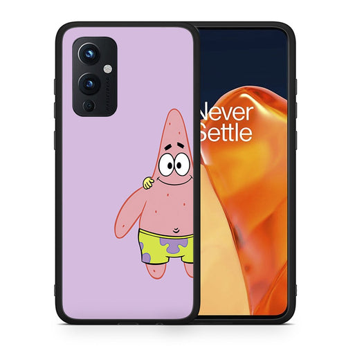 Θήκη OnePlus 9  Friends Patrick από τη Smartfits με σχέδιο στο πίσω μέρος και μαύρο περίβλημα | OnePlus 9  Friends Patrick case with colorful back and black bezels