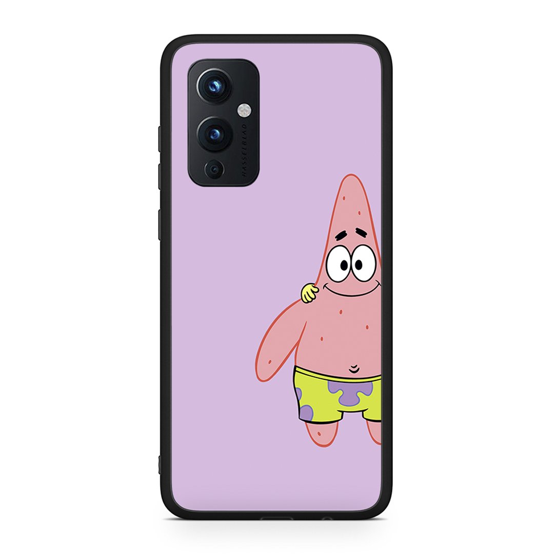 OnePlus 9  Friends Patrick θήκη από τη Smartfits με σχέδιο στο πίσω μέρος και μαύρο περίβλημα | Smartphone case with colorful back and black bezels by Smartfits