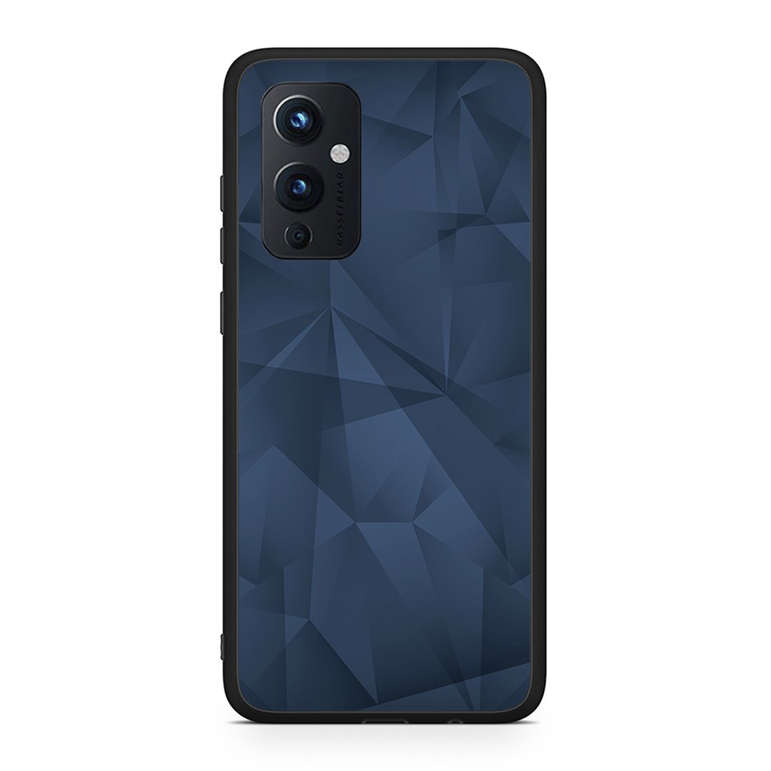 OnePlus 9 Blue Abstract Geometric θήκη από τη Smartfits με σχέδιο στο πίσω μέρος και μαύρο περίβλημα | Smartphone case with colorful back and black bezels by Smartfits