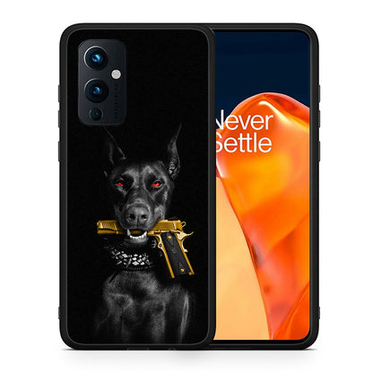 Θήκη Αγίου Βαλεντίνου OnePlus 9 Golden Gun από τη Smartfits με σχέδιο στο πίσω μέρος και μαύρο περίβλημα | OnePlus 9 Golden Gun case with colorful back and black bezels
