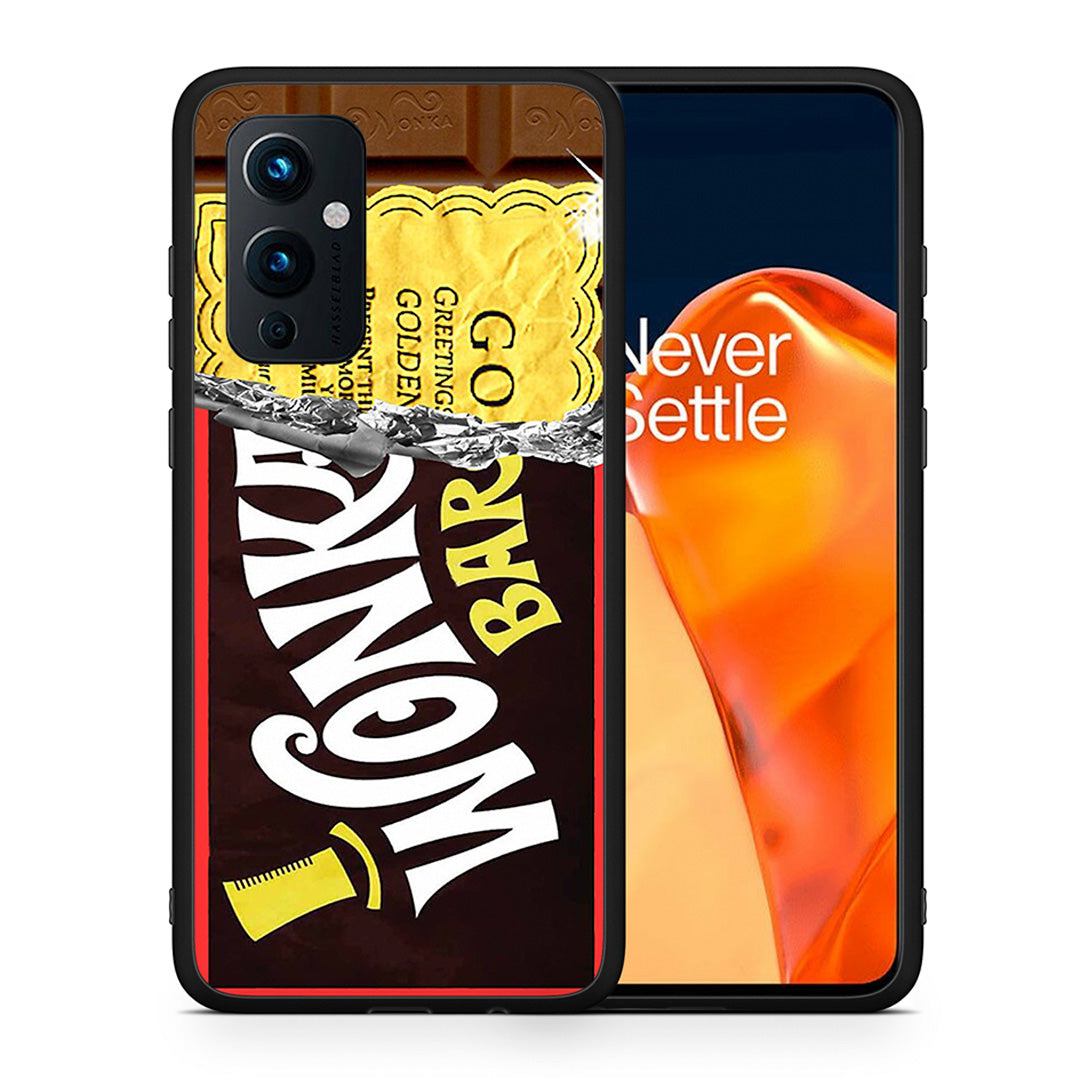 Θήκη OnePlus 9 Golden Ticket από τη Smartfits με σχέδιο στο πίσω μέρος και μαύρο περίβλημα | OnePlus 9 Golden Ticket case with colorful back and black bezels