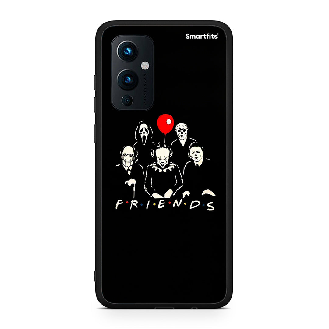 OnePlus 9 Halloween Friends Θήκη από τη Smartfits με σχέδιο στο πίσω μέρος και μαύρο περίβλημα | Smartphone case with colorful back and black bezels by Smartfits