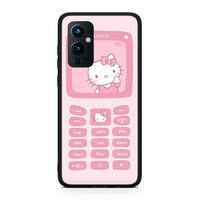 Thumbnail for OnePlus 9 Hello Kitten Θήκη Αγίου Βαλεντίνου από τη Smartfits με σχέδιο στο πίσω μέρος και μαύρο περίβλημα | Smartphone case with colorful back and black bezels by Smartfits