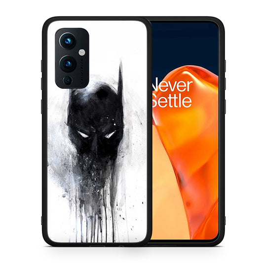 Θήκη OnePlus 9 Paint Bat Hero από τη Smartfits με σχέδιο στο πίσω μέρος και μαύρο περίβλημα | OnePlus 9 Paint Bat Hero case with colorful back and black bezels