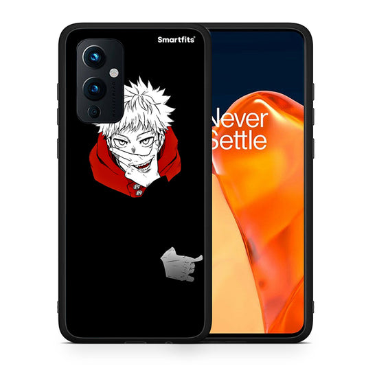 Θήκη OnePlus 9 Itadori Anime από τη Smartfits με σχέδιο στο πίσω μέρος και μαύρο περίβλημα | OnePlus 9 Itadori Anime case with colorful back and black bezels