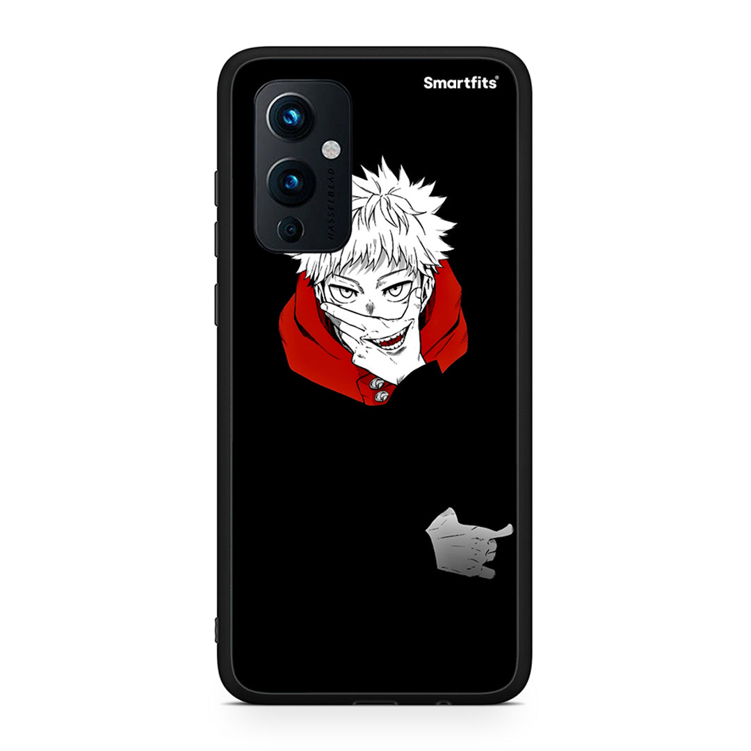 OnePlus 9 Itadori Anime θήκη από τη Smartfits με σχέδιο στο πίσω μέρος και μαύρο περίβλημα | Smartphone case with colorful back and black bezels by Smartfits