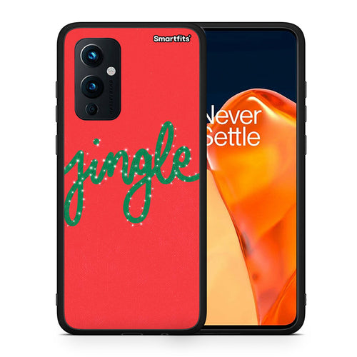 Θήκη OnePlus 9 Jingle Xmas από τη Smartfits με σχέδιο στο πίσω μέρος και μαύρο περίβλημα | OnePlus 9 Jingle Xmas case with colorful back and black bezels