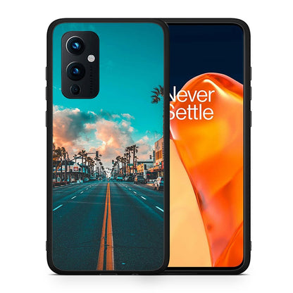 Θήκη OnePlus 9 City Landscape από τη Smartfits με σχέδιο στο πίσω μέρος και μαύρο περίβλημα | OnePlus 9 City Landscape case with colorful back and black bezels
