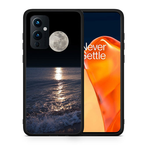 Θήκη OnePlus 9 Moon Landscape από τη Smartfits με σχέδιο στο πίσω μέρος και μαύρο περίβλημα | OnePlus 9 Moon Landscape case with colorful back and black bezels