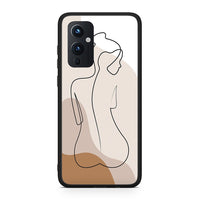 Thumbnail for OnePlus 9 LineArt Woman θήκη από τη Smartfits με σχέδιο στο πίσω μέρος και μαύρο περίβλημα | Smartphone case with colorful back and black bezels by Smartfits