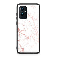 Thumbnail for OnePlus 9 Pink Splash Marble θήκη από τη Smartfits με σχέδιο στο πίσω μέρος και μαύρο περίβλημα | Smartphone case with colorful back and black bezels by Smartfits