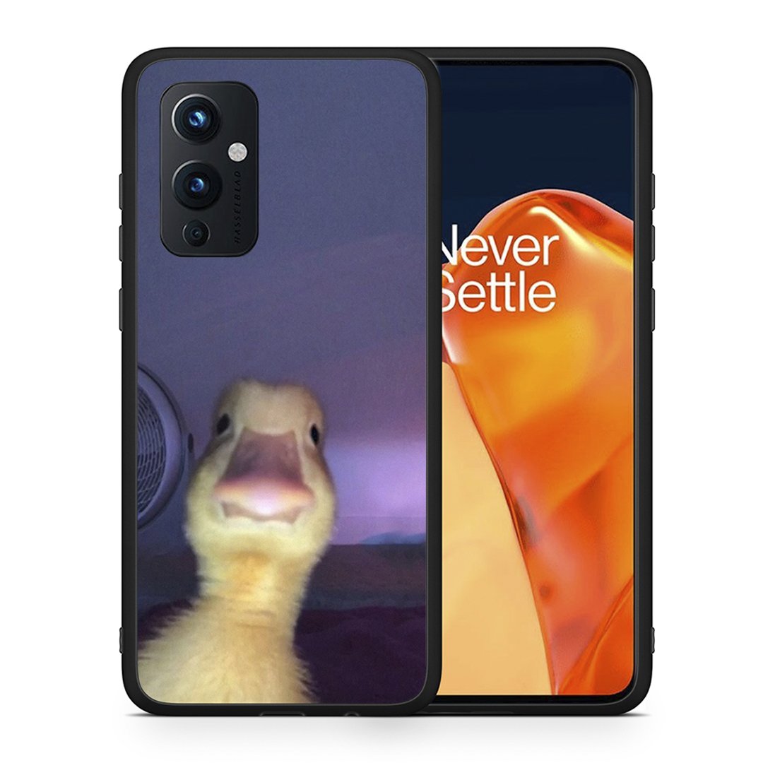 Θήκη OnePlus 9 Meme Duck από τη Smartfits με σχέδιο στο πίσω μέρος και μαύρο περίβλημα | OnePlus 9 Meme Duck case with colorful back and black bezels