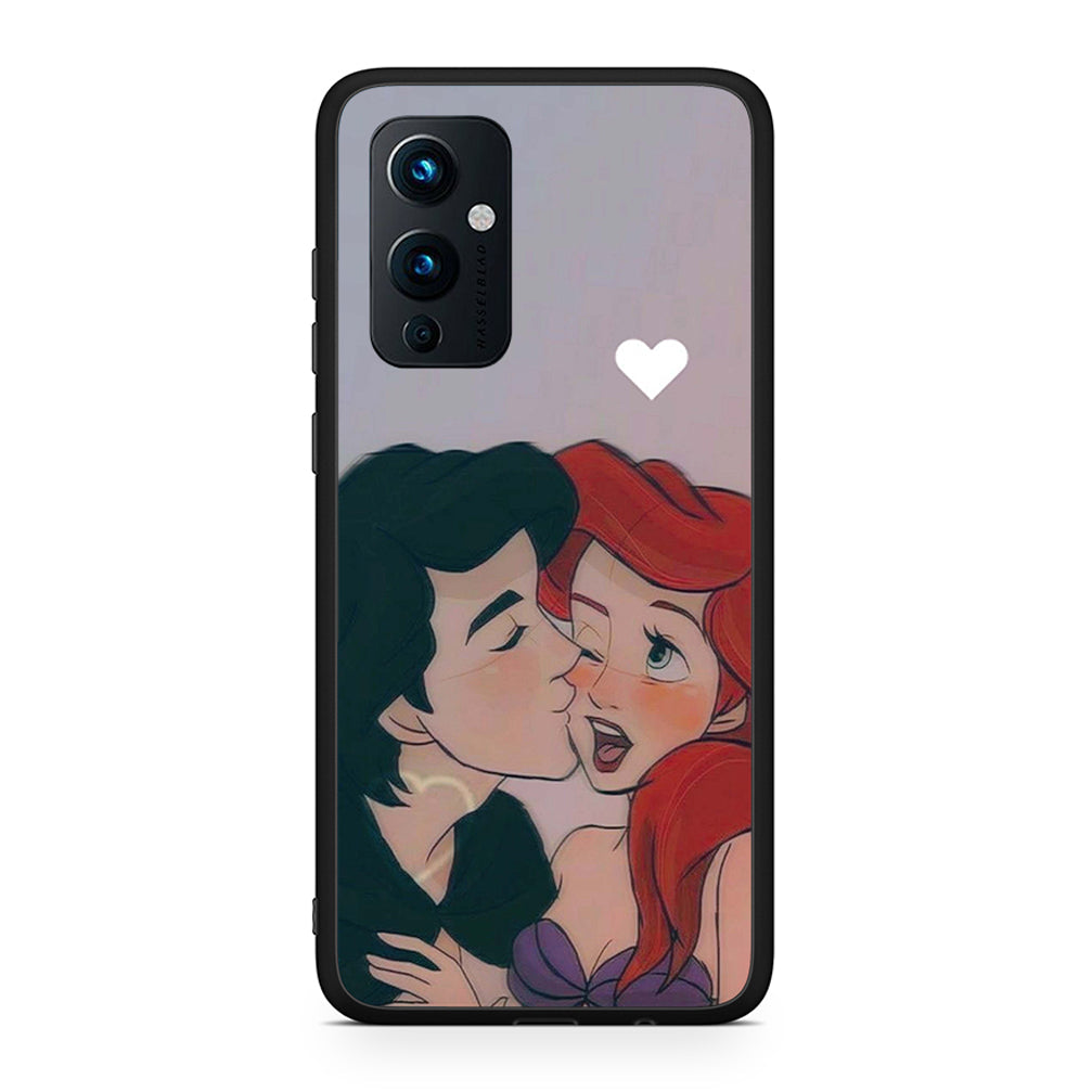 OnePlus 9 Mermaid Love Θήκη Αγίου Βαλεντίνου από τη Smartfits με σχέδιο στο πίσω μέρος και μαύρο περίβλημα | Smartphone case with colorful back and black bezels by Smartfits