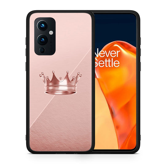 Θήκη OnePlus 9 Crown Minimal από τη Smartfits με σχέδιο στο πίσω μέρος και μαύρο περίβλημα | OnePlus 9 Crown Minimal case with colorful back and black bezels