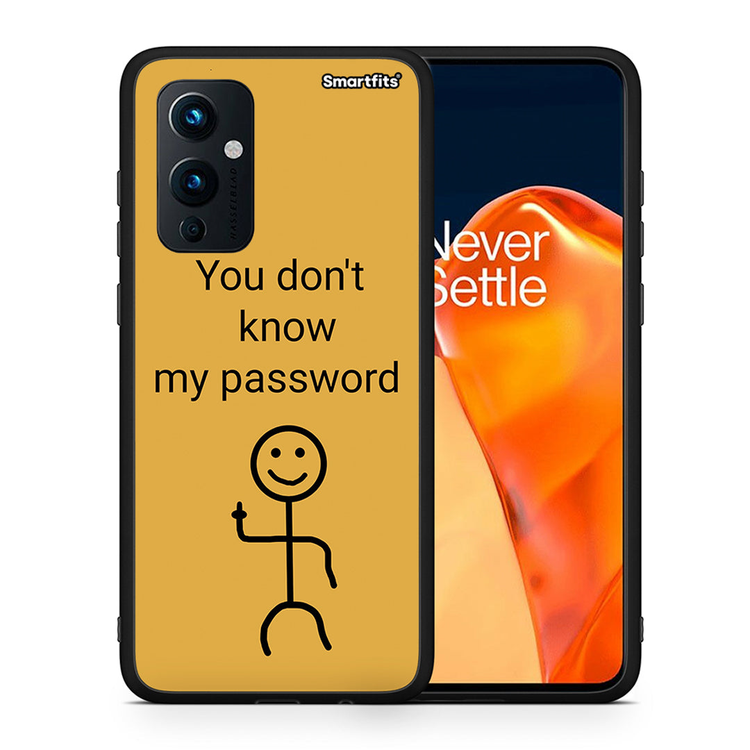 Θήκη OnePlus 9 My Password από τη Smartfits με σχέδιο στο πίσω μέρος και μαύρο περίβλημα | OnePlus 9 My Password case with colorful back and black bezels