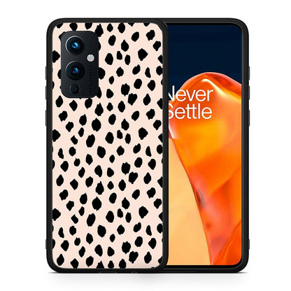 Θήκη OnePlus 9 New Polka Dots από τη Smartfits με σχέδιο στο πίσω μέρος και μαύρο περίβλημα | OnePlus 9 New Polka Dots case with colorful back and black bezels