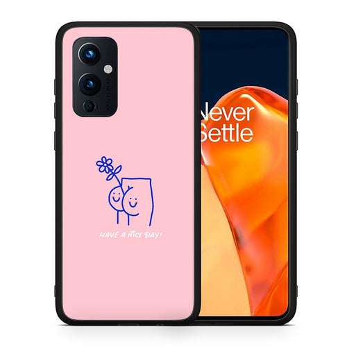 Θήκη OnePlus 9 Nice Day από τη Smartfits με σχέδιο στο πίσω μέρος και μαύρο περίβλημα | OnePlus 9 Nice Day case with colorful back and black bezels
