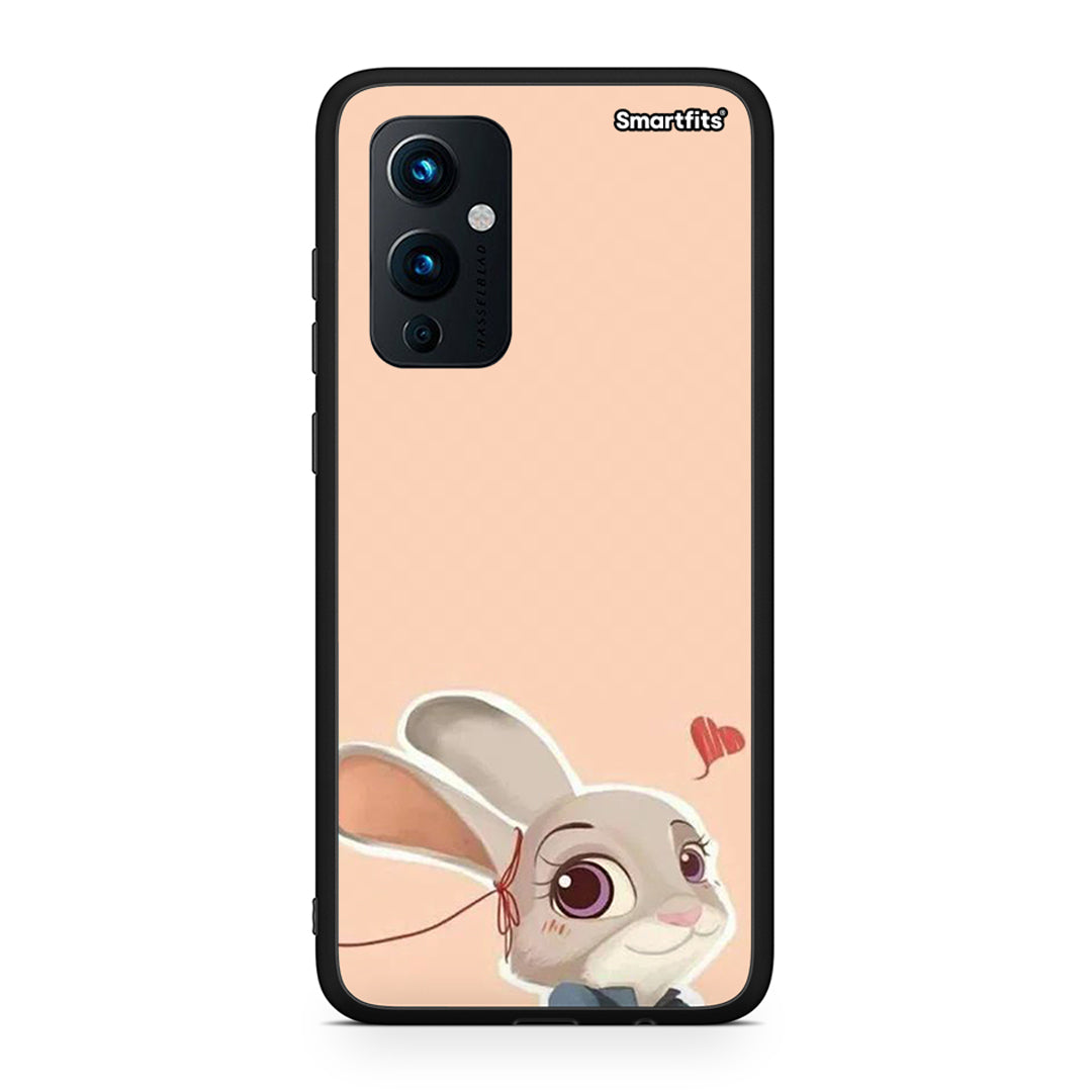 OnePlus 9 Nick Wilde And Judy Hopps Love 2 θήκη από τη Smartfits με σχέδιο στο πίσω μέρος και μαύρο περίβλημα | Smartphone case with colorful back and black bezels by Smartfits