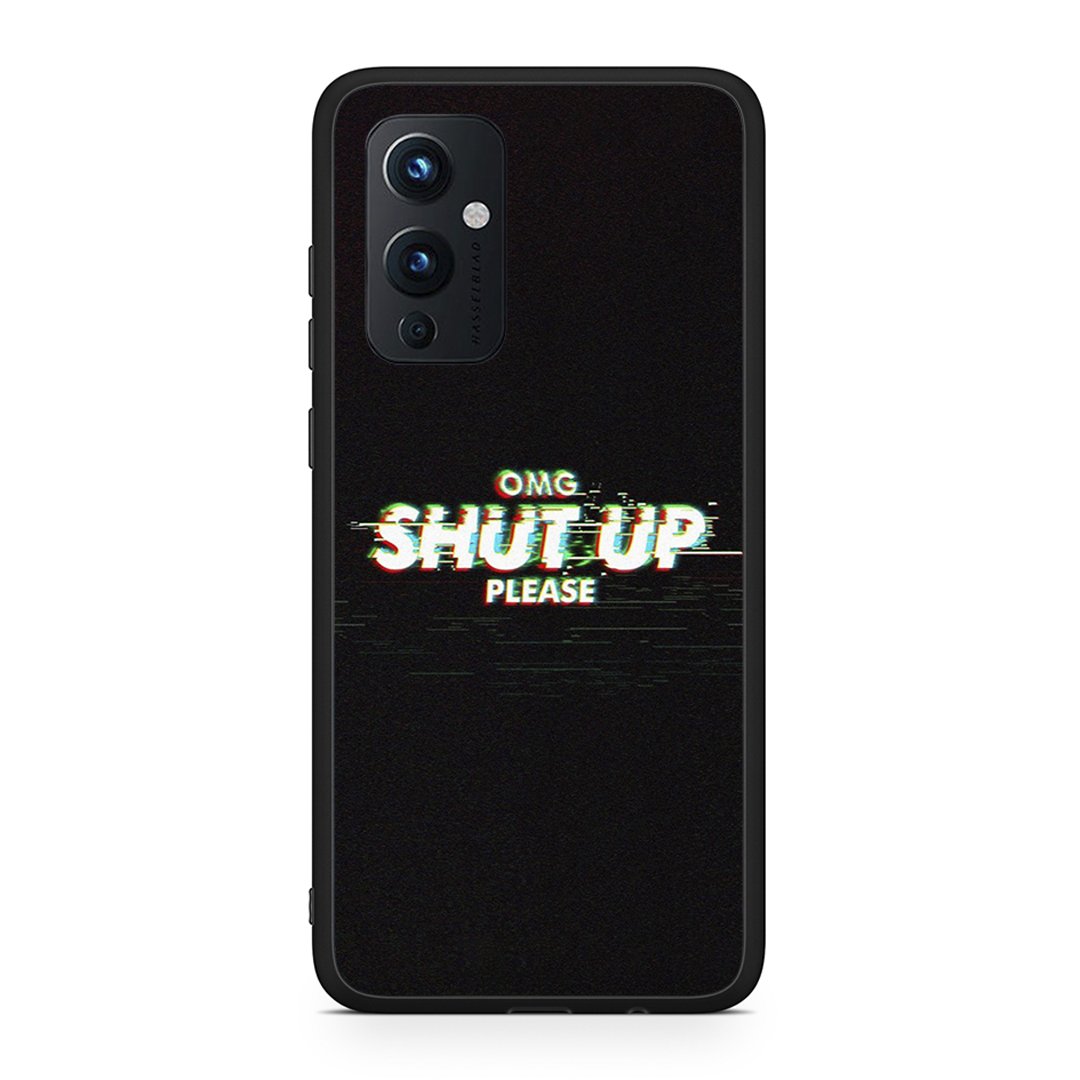 OnePlus 9 OMG ShutUp θήκη από τη Smartfits με σχέδιο στο πίσω μέρος και μαύρο περίβλημα | Smartphone case with colorful back and black bezels by Smartfits