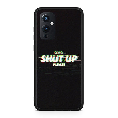 OnePlus 9 OMG ShutUp θήκη από τη Smartfits με σχέδιο στο πίσω μέρος και μαύρο περίβλημα | Smartphone case with colorful back and black bezels by Smartfits