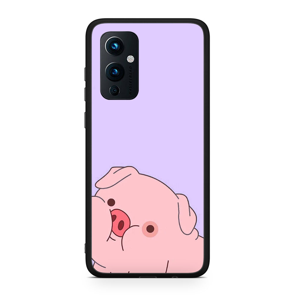 OnePlus 9 Pig Love 2 Θήκη Αγίου Βαλεντίνου από τη Smartfits με σχέδιο στο πίσω μέρος και μαύρο περίβλημα | Smartphone case with colorful back and black bezels by Smartfits