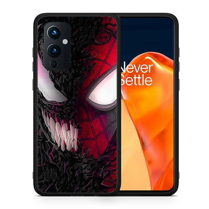 Θήκη OnePlus 9 SpiderVenom PopArt από τη Smartfits με σχέδιο στο πίσω μέρος και μαύρο περίβλημα | OnePlus 9 SpiderVenom PopArt case with colorful back and black bezels