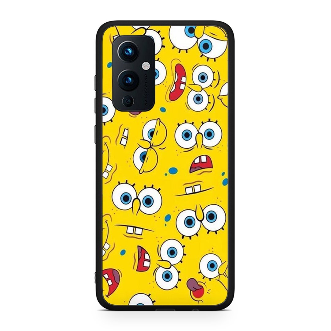 OnePlus 9 Sponge PopArt θήκη από τη Smartfits με σχέδιο στο πίσω μέρος και μαύρο περίβλημα | Smartphone case with colorful back and black bezels by Smartfits