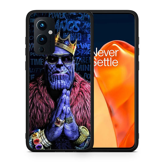 Θήκη OnePlus 9 Thanos PopArt από τη Smartfits με σχέδιο στο πίσω μέρος και μαύρο περίβλημα | OnePlus 9 Thanos PopArt case with colorful back and black bezels