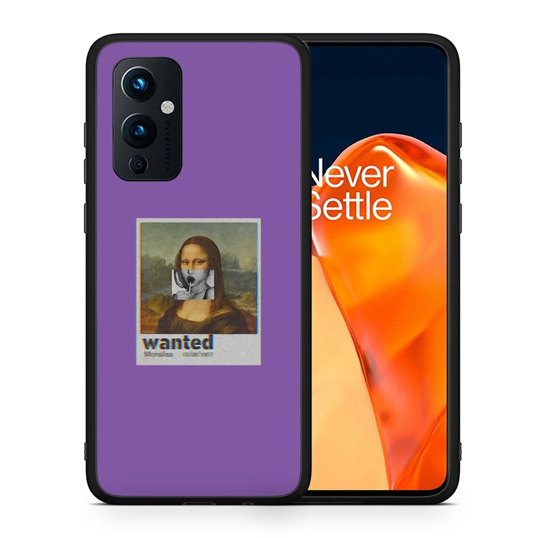 Θήκη OnePlus 9 Monalisa Popart από τη Smartfits με σχέδιο στο πίσω μέρος και μαύρο περίβλημα | OnePlus 9 Monalisa Popart case with colorful back and black bezels