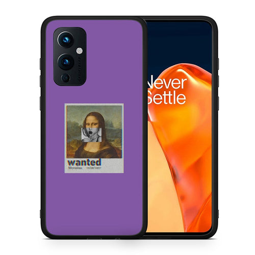Θήκη OnePlus 9 Monalisa Popart από τη Smartfits με σχέδιο στο πίσω μέρος και μαύρο περίβλημα | OnePlus 9 Monalisa Popart case with colorful back and black bezels