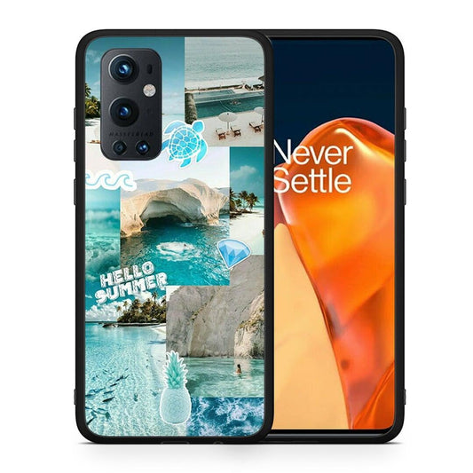 Θήκη OnePlus 9 Pro Aesthetic Summer από τη Smartfits με σχέδιο στο πίσω μέρος και μαύρο περίβλημα | OnePlus 9 Pro Aesthetic Summer case with colorful back and black bezels