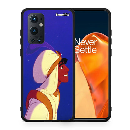 Θήκη OnePlus 9 Pro Alladin And Jasmine Love 1 από τη Smartfits με σχέδιο στο πίσω μέρος και μαύρο περίβλημα | OnePlus 9 Pro Alladin And Jasmine Love 1 case with colorful back and black bezels