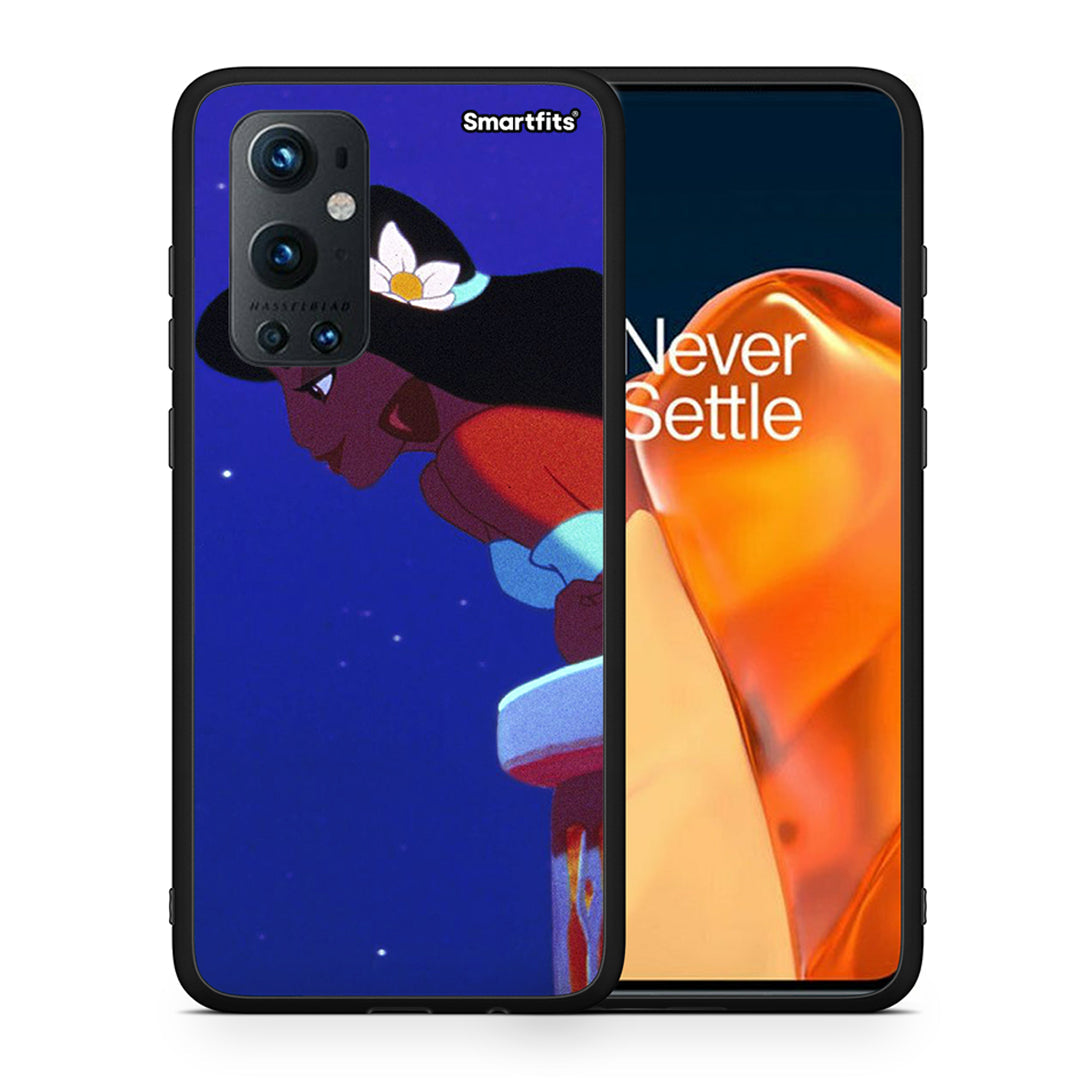 Θήκη OnePlus 9 Pro Alladin And Jasmine Love 2 από τη Smartfits με σχέδιο στο πίσω μέρος και μαύρο περίβλημα | OnePlus 9 Pro Alladin And Jasmine Love 2 case with colorful back and black bezels