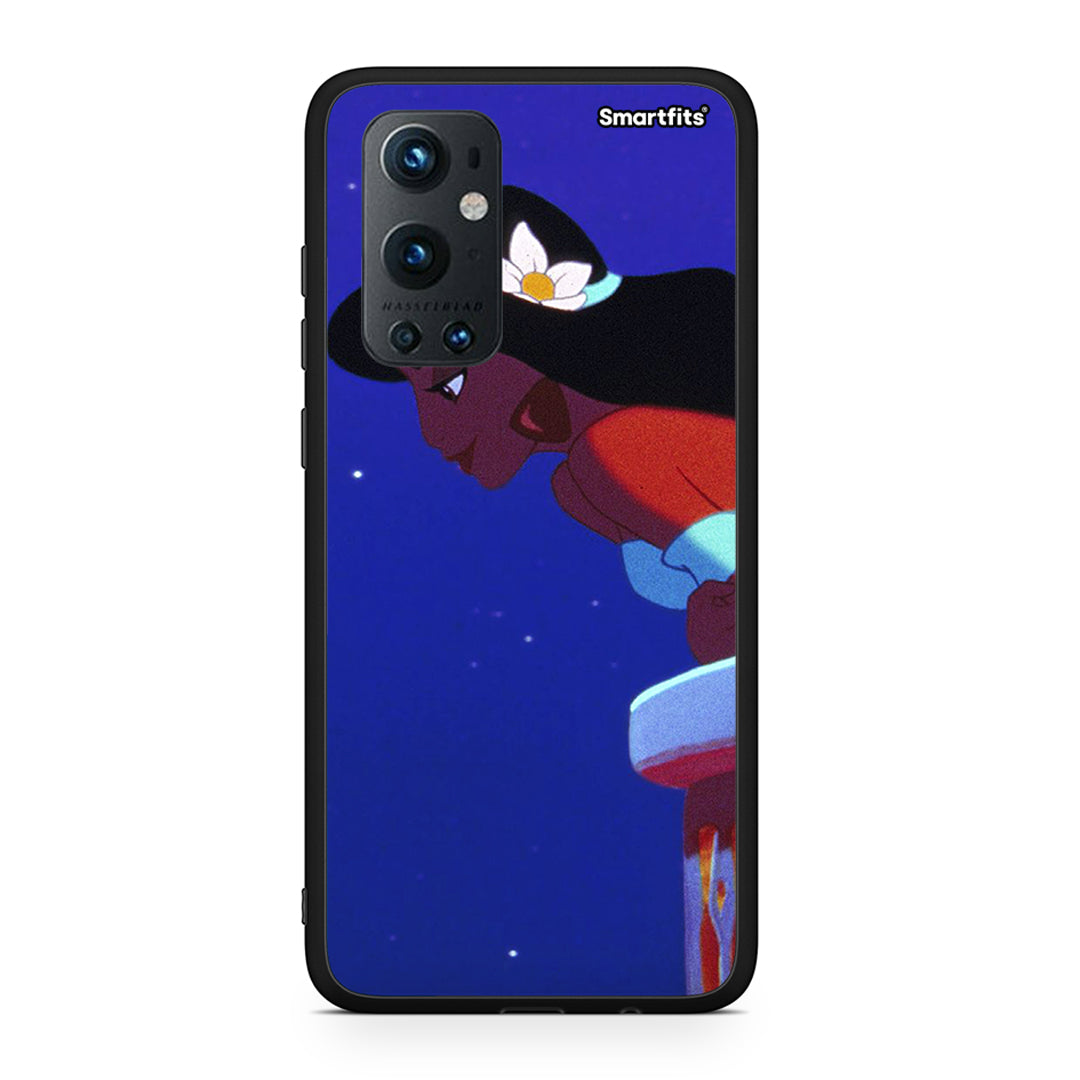 OnePlus 9 Pro Alladin And Jasmine Love 2 θήκη από τη Smartfits με σχέδιο στο πίσω μέρος και μαύρο περίβλημα | Smartphone case with colorful back and black bezels by Smartfits