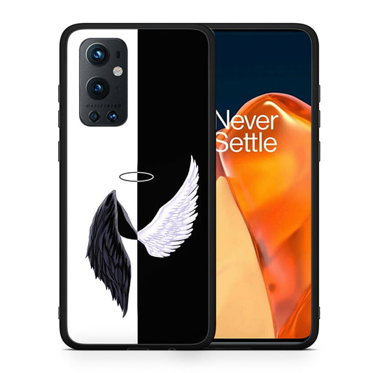 Θήκη OnePlus 9 Pro Angels Demons από τη Smartfits με σχέδιο στο πίσω μέρος και μαύρο περίβλημα | OnePlus 9 Pro Angels Demons case with colorful back and black bezels