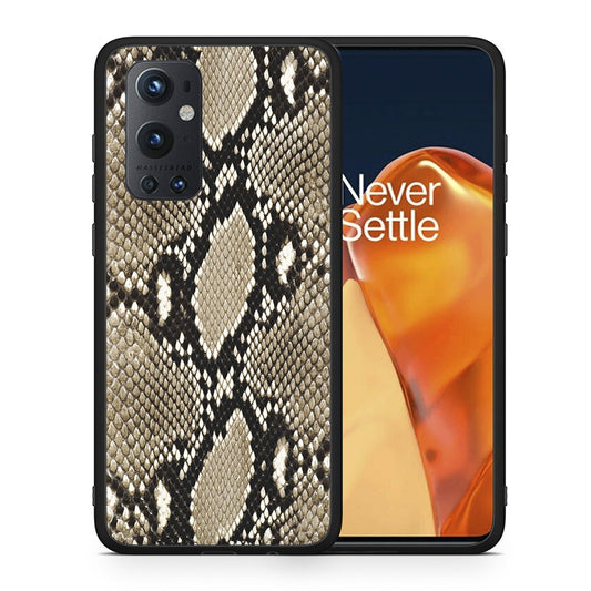 Θήκη OnePlus 9 Pro Fashion Snake Animal από τη Smartfits με σχέδιο στο πίσω μέρος και μαύρο περίβλημα | OnePlus 9 Pro Fashion Snake Animal case with colorful back and black bezels