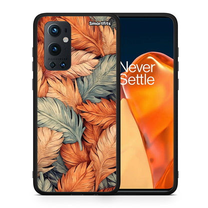 Θήκη OnePlus 9 Pro Autumn Leaves από τη Smartfits με σχέδιο στο πίσω μέρος και μαύρο περίβλημα | OnePlus 9 Pro Autumn Leaves case with colorful back and black bezels