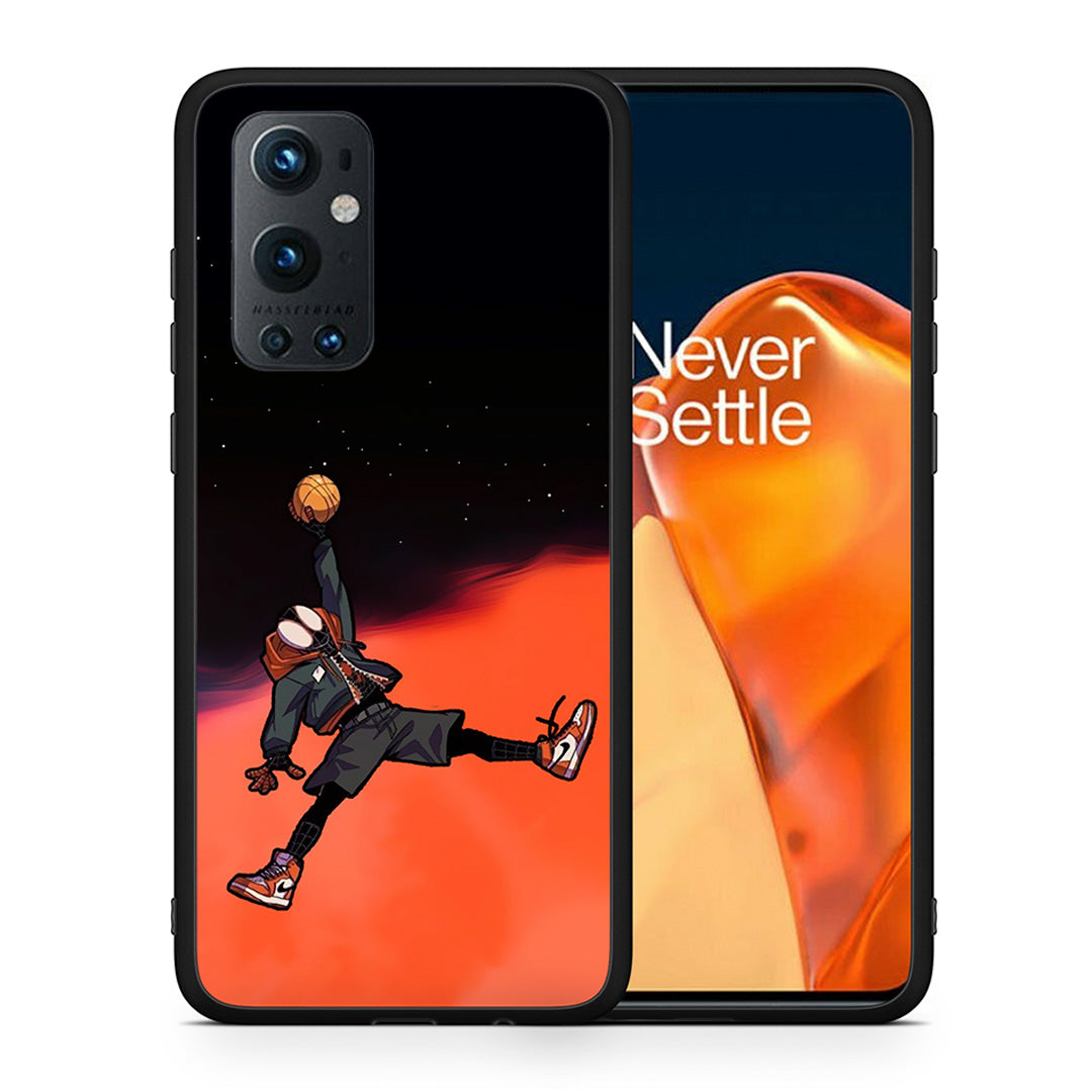 Θήκη OnePlus 9 Pro Basketball Hero από τη Smartfits με σχέδιο στο πίσω μέρος και μαύρο περίβλημα | OnePlus 9 Pro Basketball Hero case with colorful back and black bezels
