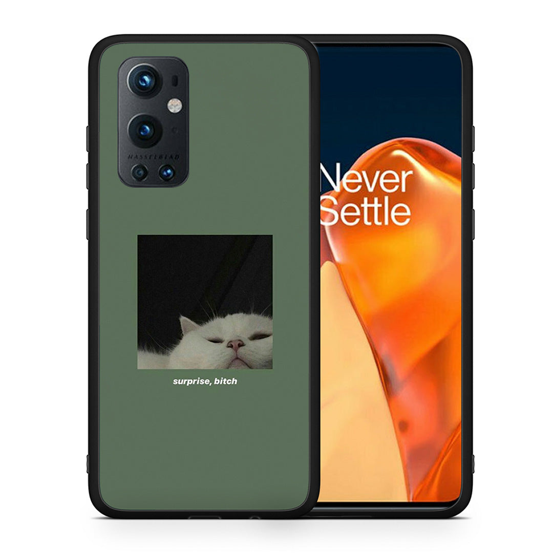 Θήκη OnePlus 9 Pro Bitch Surprise από τη Smartfits με σχέδιο στο πίσω μέρος και μαύρο περίβλημα | OnePlus 9 Pro Bitch Surprise case with colorful back and black bezels