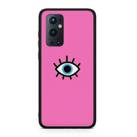 Thumbnail for OnePlus 9 Pro Blue Eye Pink θήκη από τη Smartfits με σχέδιο στο πίσω μέρος και μαύρο περίβλημα | Smartphone case with colorful back and black bezels by Smartfits