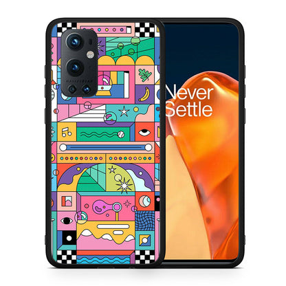 Θήκη OnePlus 9 Pro Bubbles Soap από τη Smartfits με σχέδιο στο πίσω μέρος και μαύρο περίβλημα | OnePlus 9 Pro Bubbles Soap case with colorful back and black bezels