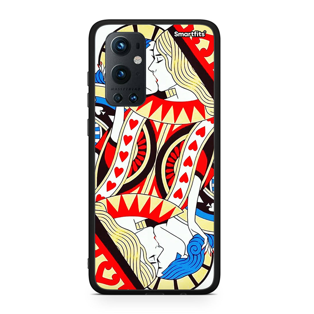 OnePlus 9 Pro Card Love θήκη από τη Smartfits με σχέδιο στο πίσω μέρος και μαύρο περίβλημα | Smartphone case with colorful back and black bezels by Smartfits