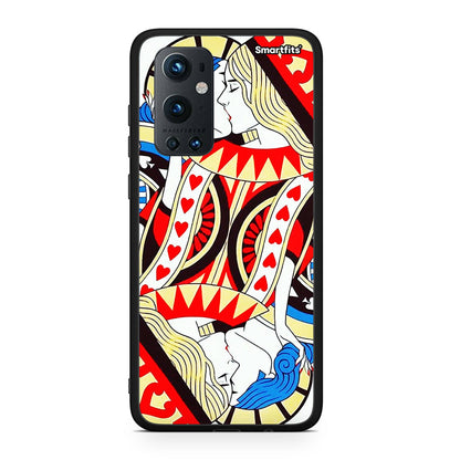 OnePlus 9 Pro Card Love θήκη από τη Smartfits με σχέδιο στο πίσω μέρος και μαύρο περίβλημα | Smartphone case with colorful back and black bezels by Smartfits