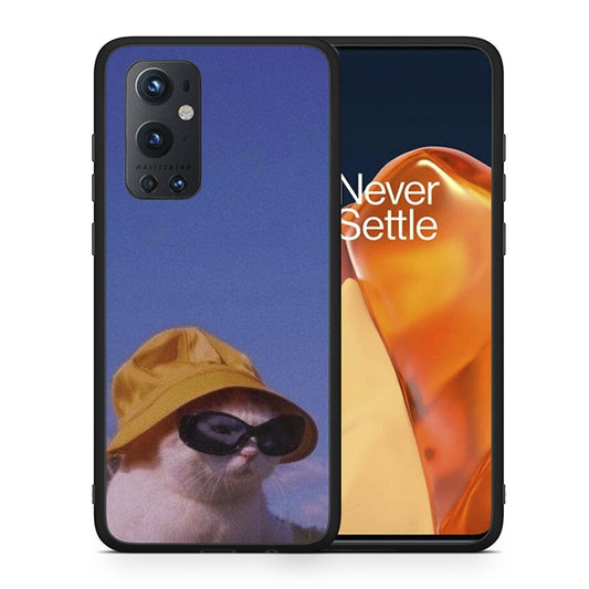 Θήκη OnePlus 9 Pro Cat Diva από τη Smartfits με σχέδιο στο πίσω μέρος και μαύρο περίβλημα | OnePlus 9 Pro Cat Diva case with colorful back and black bezels