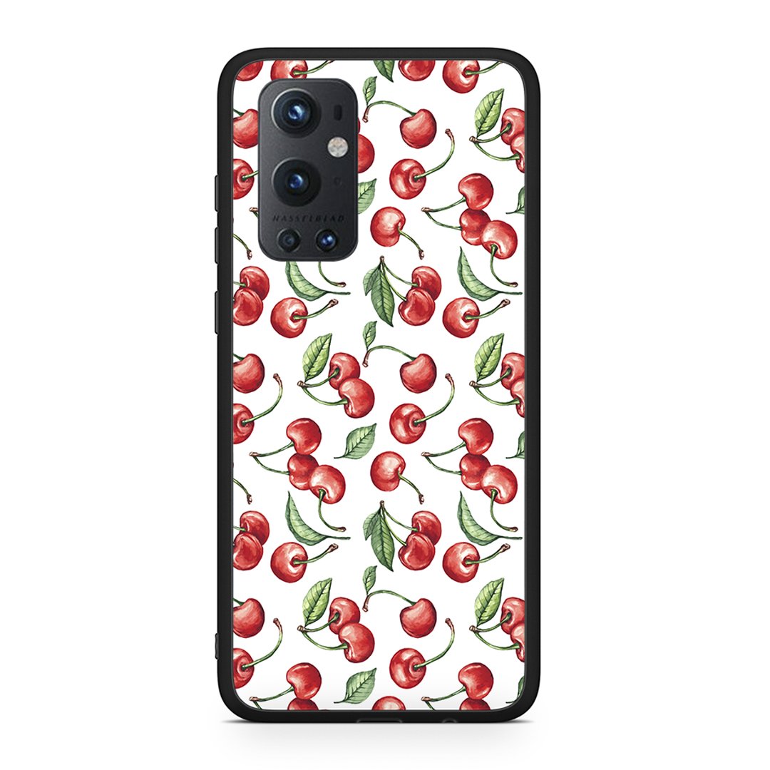 OnePlus 9 Pro Cherry Summer θήκη από τη Smartfits με σχέδιο στο πίσω μέρος και μαύρο περίβλημα | Smartphone case with colorful back and black bezels by Smartfits