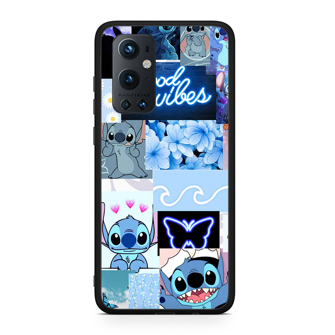 OnePlus 9 Pro Collage Good Vibes Θήκη Αγίου Βαλεντίνου από τη Smartfits με σχέδιο στο πίσω μέρος και μαύρο περίβλημα | Smartphone case with colorful back and black bezels by Smartfits