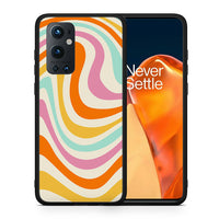 Thumbnail for Θήκη OnePlus 9 Pro Colourful Waves από τη Smartfits με σχέδιο στο πίσω μέρος και μαύρο περίβλημα | OnePlus 9 Pro Colourful Waves case with colorful back and black bezels